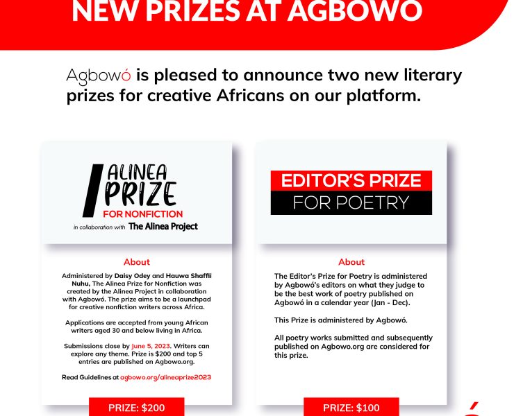 Agbowo Editor's Prize for Poetry, Alinea Prize for Nonfiction